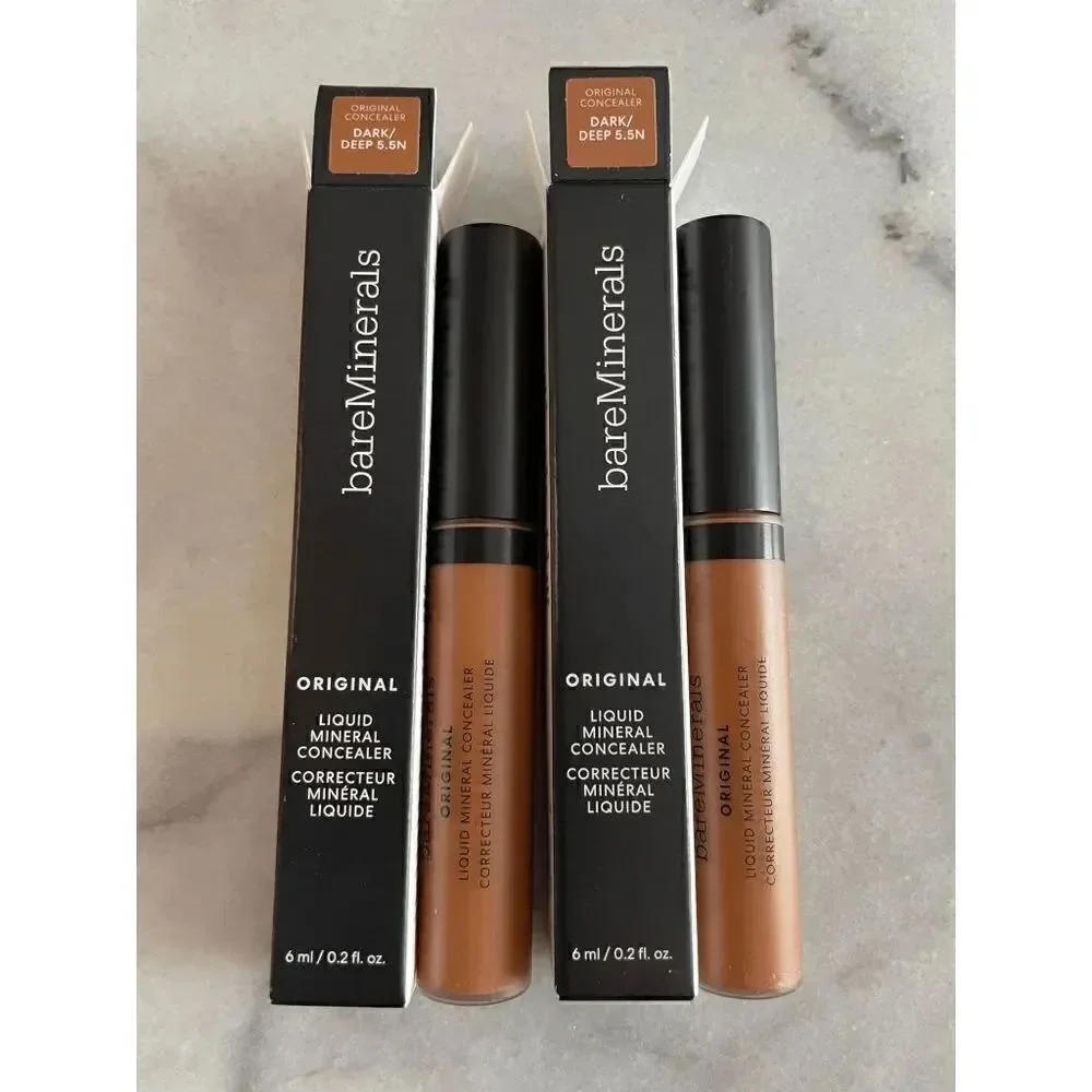 Bare Minerals Original Liquid Mineral Concealer Dark/Deep 5.5N Lot of 2